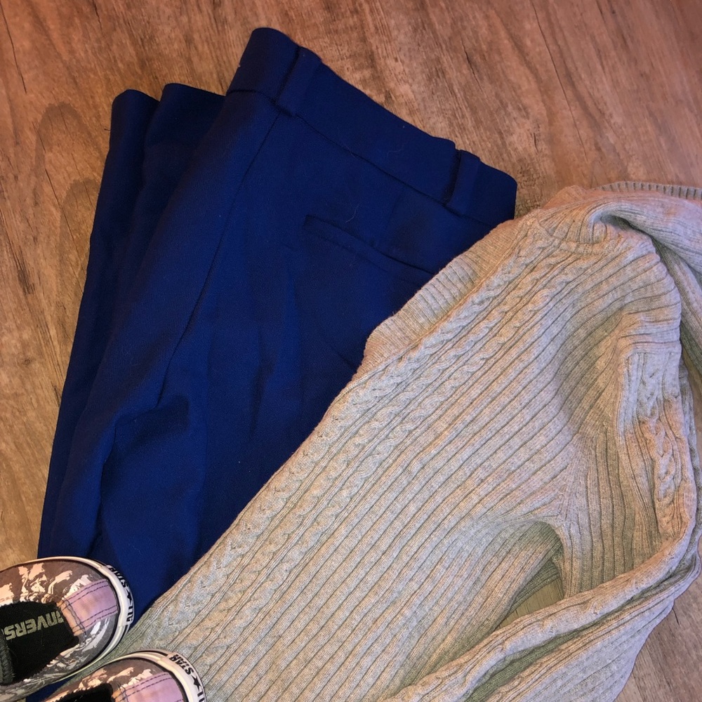 Navy Loft Slacks